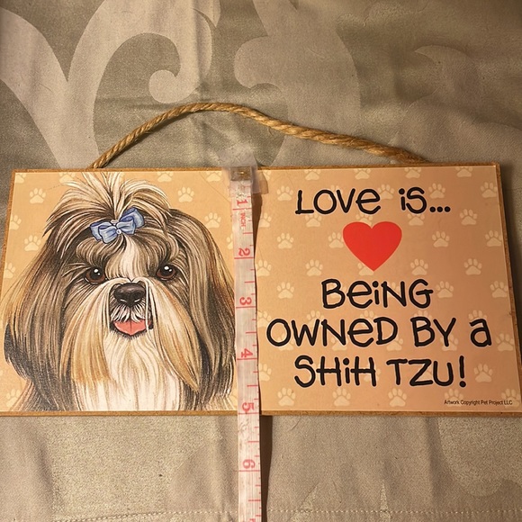 Shihtzu dog tote & wooden sign - Picture 13 of 13